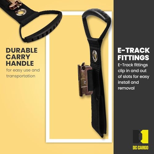 DC Cargo Mall Extension Cord Organizer ETrack Accessories for Pack of 2 Keep Cords Cables Hoses Etrack Accessories Organized On ETrack 17 Hook Loop Closure Keeps Cables Secure - Image 3