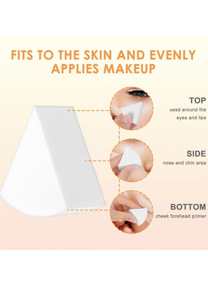 Excefore Makeup Beauty Sponges, 6 Pcs Reusable Face Paint Sponges, Triangle Puff Cosmetic Triangle Wedges Soft Foundation Makeup Blender for Clean Cream Concealer, Cosmetic Artist Set - Image 5