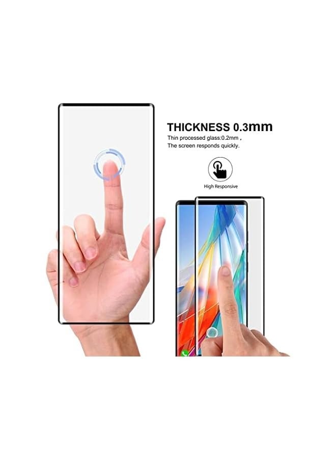 بروماس فيلم زجاج مقوى منحني ثلاثي الأبعاد لهاتف LG Wing 5G (أسود) - Image 2