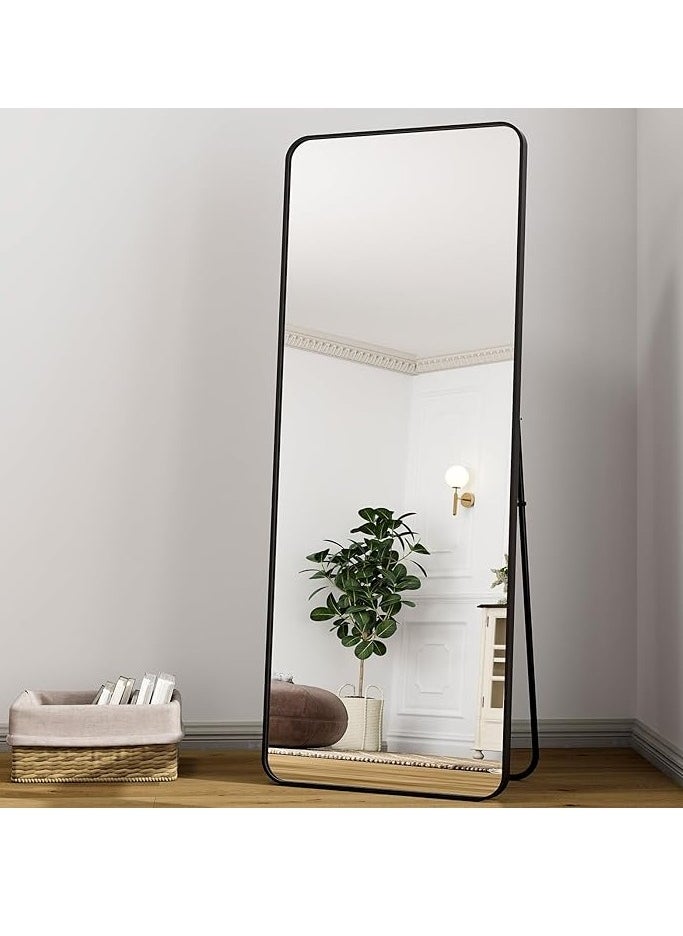 NZONE STORE Full-Length Elegant long mirrors with circular curved edges, black || 180CM- 80CM  - Image 1
