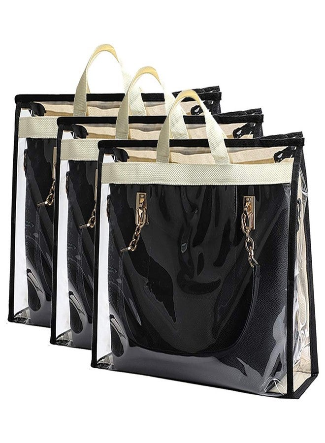 Outgeek 3PCS Purse Storage Bag Organization Purse Dust Bag Organizer Clear Plastic Lightweight Protective Waterproof Handbag Protector - Image 1