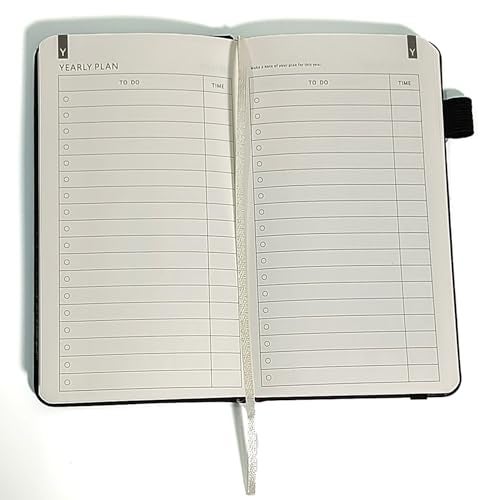 Kitabby – VIVID A6 Size Weekly Planner with Pen & A7 Pocket Size Notebook Combo | Hard Bound Undated Planner with Elastic Band & Pen Loop | 128 Pages | 70gsm Natural Shade Paper | Polymer Coated Paper Cover Material – (Baby Pink) - Image 5