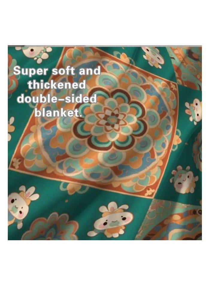 عام بطانية رقيقة من الفانيلا (دافئة ومريحة، ومناسبة للنوم، واستخدام الألعاب، وإزالة الغبار والرمل) 150 سم * 200 سم - 743 - Image 4