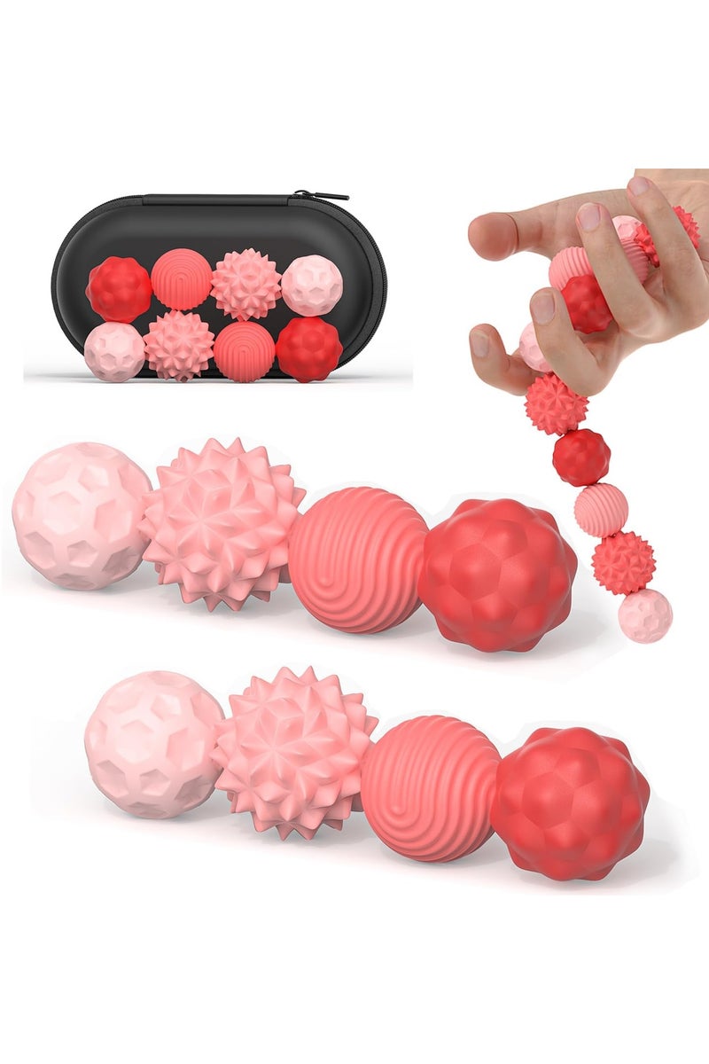 هالامودو السيليكون المغناطيسي فيدج الكرات لعب, 8PCS الجذب نسيجات الحسية فيدج الكرة لعبة مع شل السيليكون للكبار,مكتب هادئ الكرات المغناطيسية الإجهاد فيدج لعب - Image 1