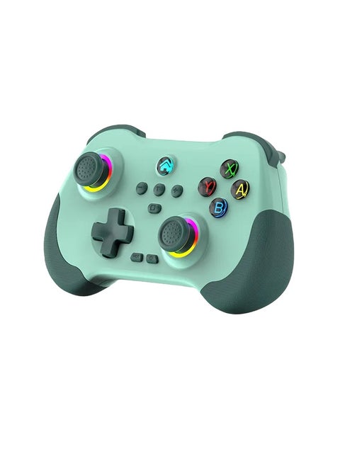 Z01 Wireless Game Controller, Bluetooth 6 Axis Motion Sensor Gamepad, Portable Cloud Controller Remote Joystick, Programmable Hall Joystick For Android, iOS, Switch, Steam, PS3 PS4, Pc, (Green)