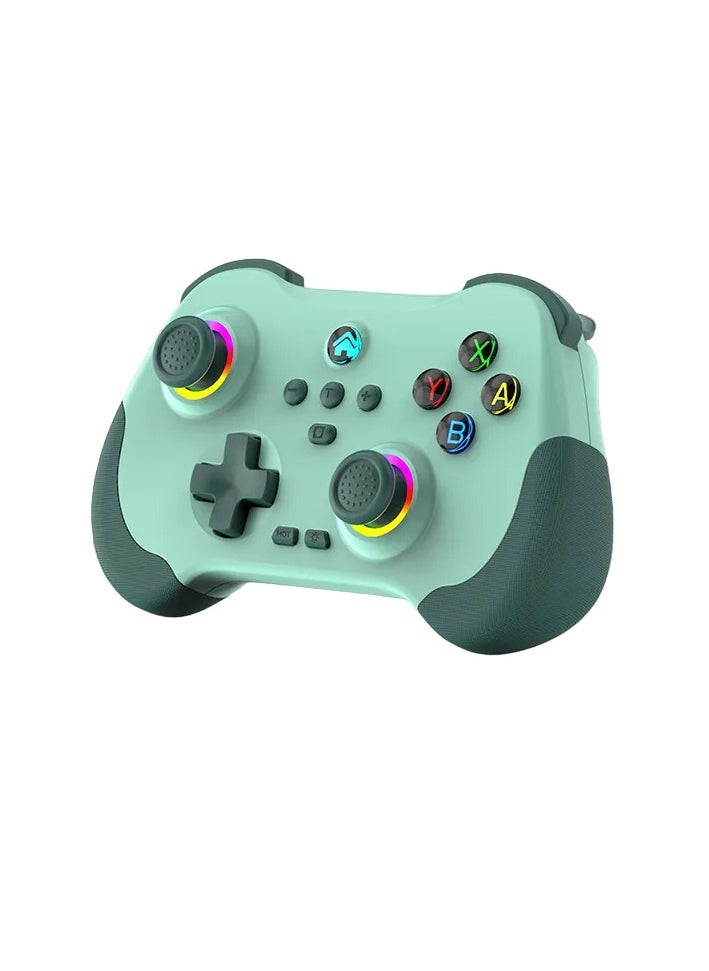 Generic - Z01 Wireless Game Controller, Bluetooth 6 Axis Motion Sensor Gamepad, Portable Cloud Controller Remote Joystick, Programmable Hall Joystick For Android, iOS, Switch, Steam, PS3 PS4, Pc, (Green) - Image 1