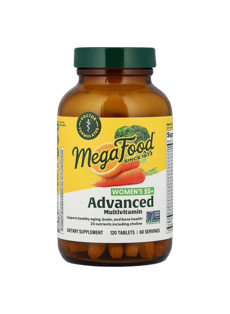 MegaFood Women's 55+, Advanced Multivitamin, 120 Tablets