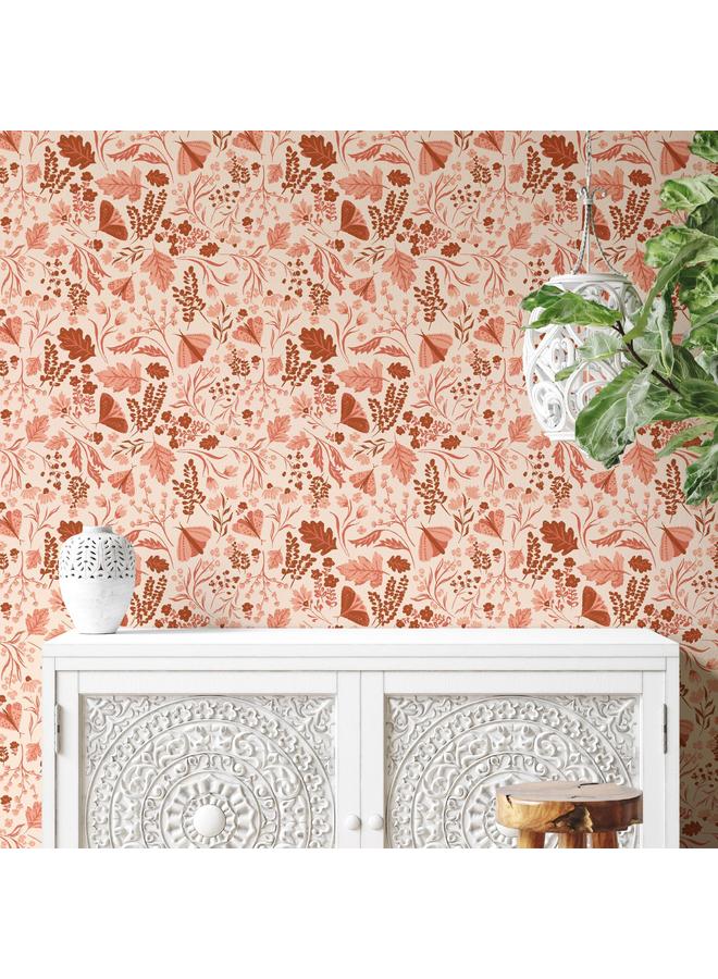 Bluejw Small Fresh Forest Seamless Plant Flower Self-adhesive Wallpaper Background Wall Wallpaper Bedroom Porch Transformation Mural - Image 2