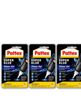 Pattex Super Glue Power Gel Control | All Purpose Clear Adhesive For Flexible Materials with Precise Nozzle | Compatible with Metal, Ceramic, Rubber, Leather & Wood | Dishwasher Safe | 3g (Pack of 3) - pzsku/ZC6FAEEFBA447000FB0AEZ/45/_/1731658239/a3b5c507-f94b-44bd-baa4-43b6b5b8c807