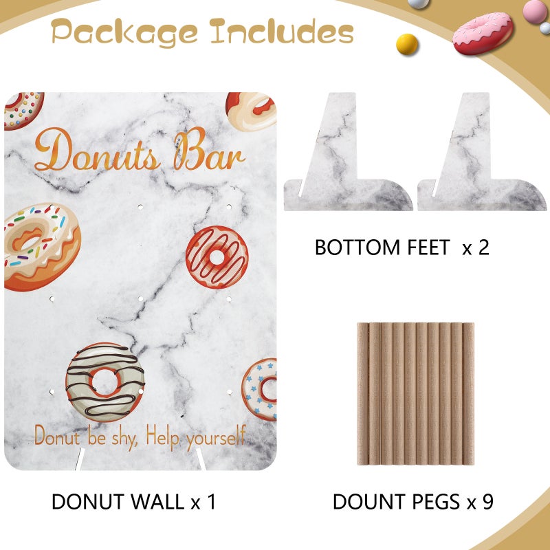 Wooden Display Stand DIY Props Donut Christmas Board Support White White