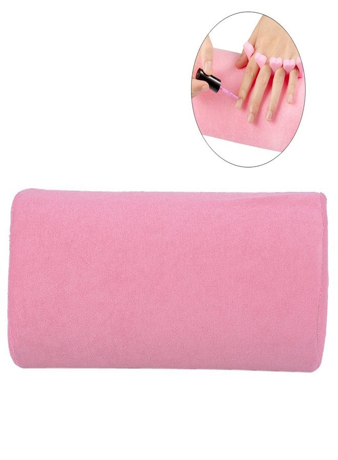 YIPINER Hand Cushion,Nail Art Soft Sponge Pillow - Nail Art Table Mat Holder Pad, Salon Hand Rest Cushion,Detachable Washable Arm Rest Holder,Manicure Makeup Cosmetic Tools (Pink) - Image 2