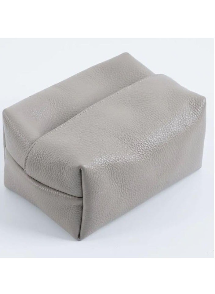 Decorhills Leather Tissue Box Cover for Home, Office, Car – Decorative PU Leather Tissue Holder for Living Room, Bedroom – Elegant, Compact Tissue Organizer – Fits Standard Boxes – 20x13x10cm, 250g  - Image 1
