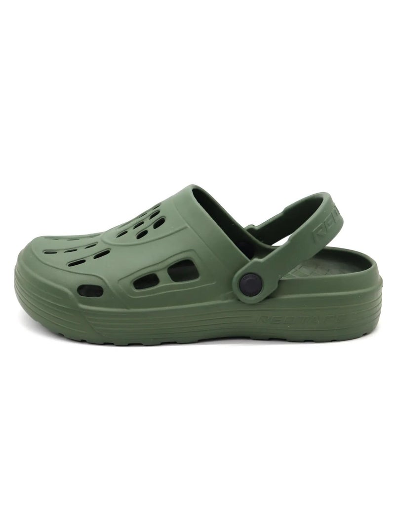 Red Tape Men's Gripper Comfortable Clogs || Sandals with Adjustable Back Strap for Men Olive Green - Image 3