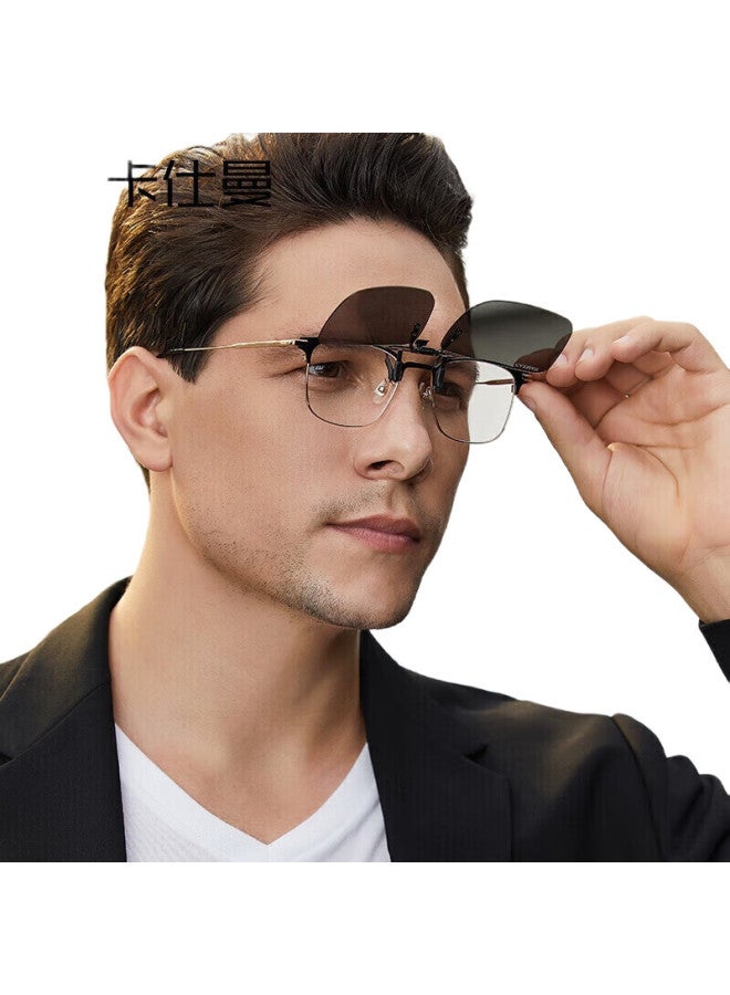 CAXMAN Myopia Sunglasses Clip-On Polarized Sunglasses, Anti-Glare Night Vision, For Driving, Unisex, Day And Night Dual-Use Set - Image 3