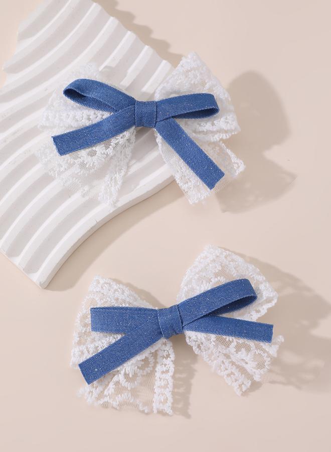 تايك تو طقم من 2 مشبك شعر مزين بربطة ودانتيل - Image 5