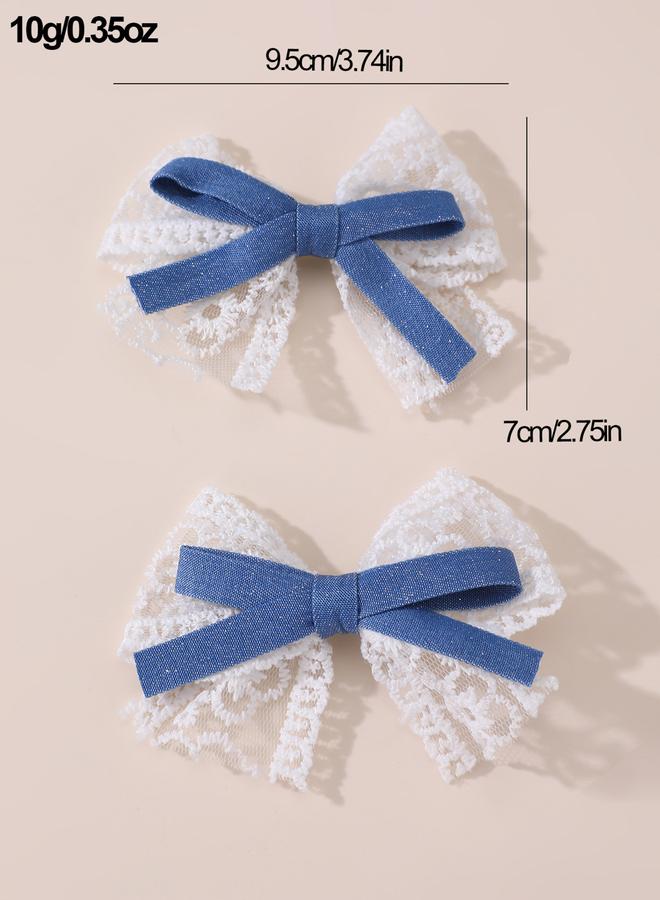 تايك تو طقم من 2 مشبك شعر مزين بربطة ودانتيل - Image 3