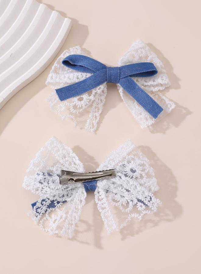 تايك تو طقم من 2 مشبك شعر مزين بربطة ودانتيل - Image 2