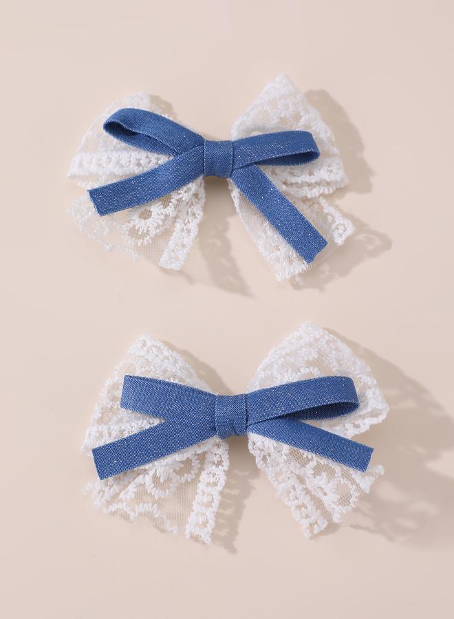 تايك تو طقم من 2 مشبك شعر مزين بربطة ودانتيل - Image 4