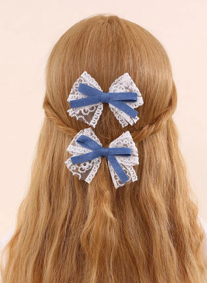 Take Two Take Two Set of 2 - Lace Bow Hair Clip