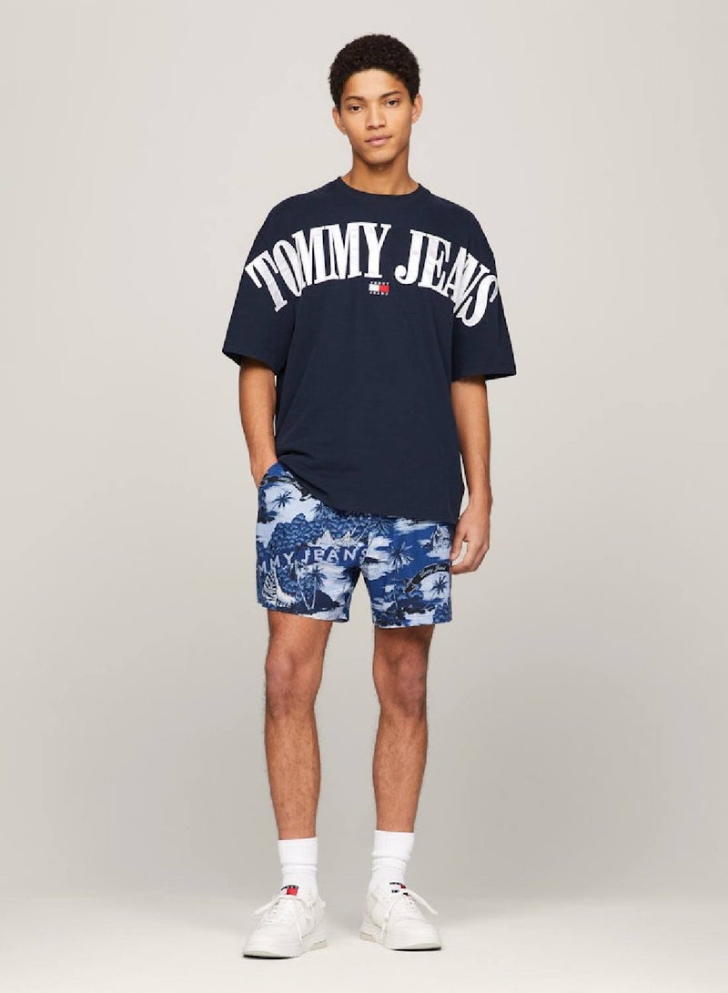 TOMMY JEANS Hawaiian Print Beach Shorts - Image 4