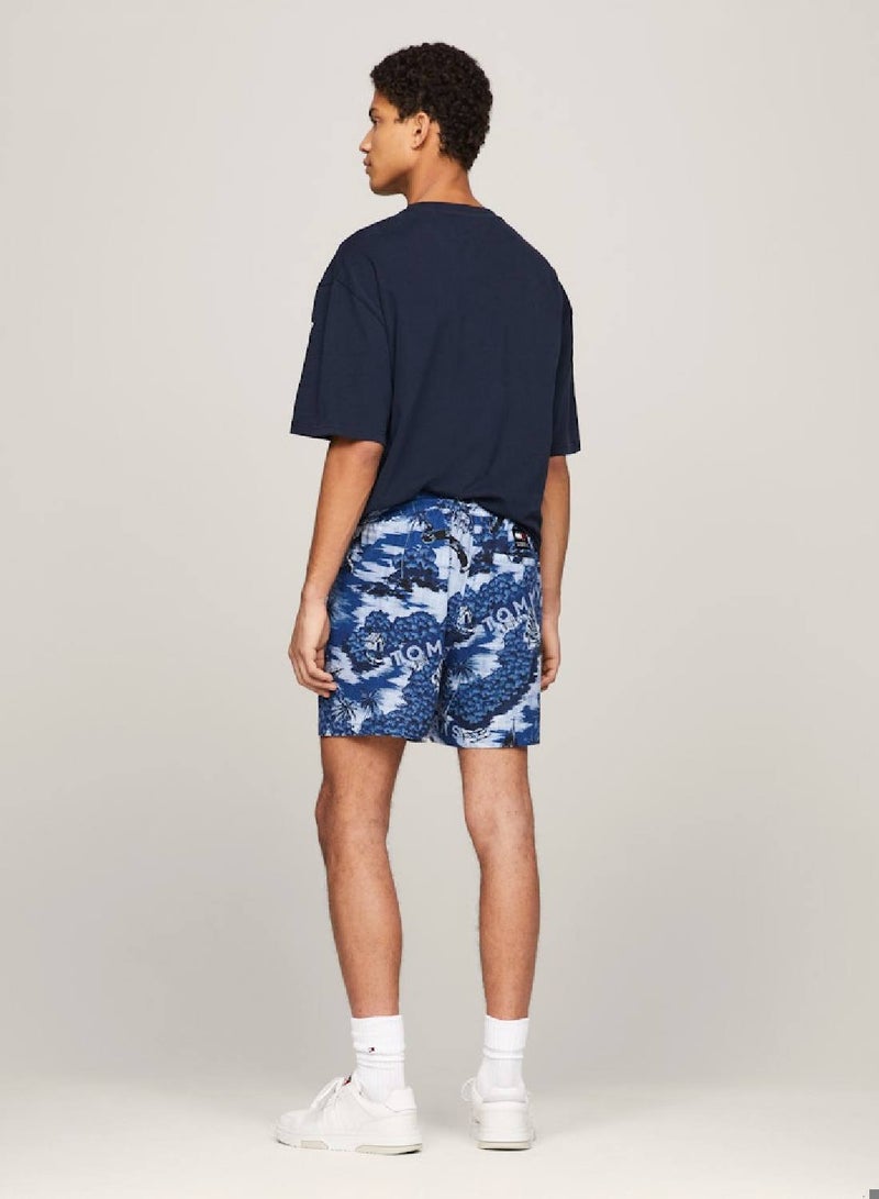 TOMMY JEANS Hawaiian Print Beach Shorts - Image 2