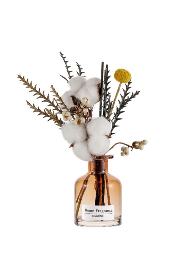OASIS-TH Flower Reed Diffuser Set Scent Diffuser With Sticks Home Fragrance Flower Diffuser For Home Office Bathroom Shelf Decor Blue Wind Chime Scent 120ml  - Image 1