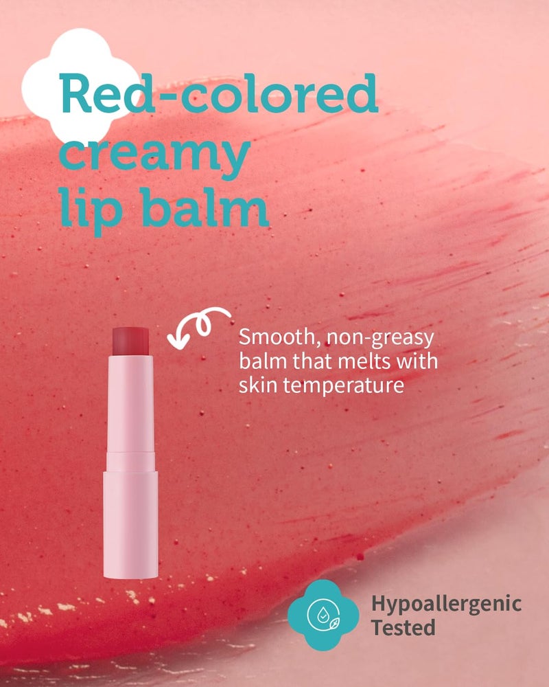 GOONGBE Kids' Color Lip Balm - Korean Kids Red Tint Lip Balm for Chapped and Cracked Lips with Natural Pigments - Hydrating Lips with Plant Oils and Shea Butter - Allergen Free Scent, 0.1 oz. - Image 4