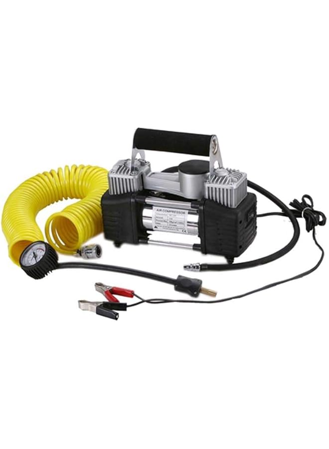 ضاغط هواء ثنائي الأسطوانات بجهد 12 فولت عالي التحمل للرحلات