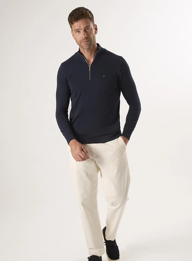 فيليكس هاردي Half-Zip Knit Sweater