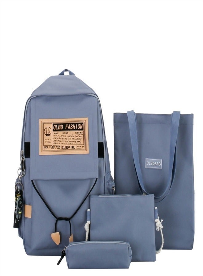 Joychic طقم حقيبة مدرسية كبيرة سعة 4 قطع مقاومة للماء ومقاومة للاهتراء من القماش - Image 2