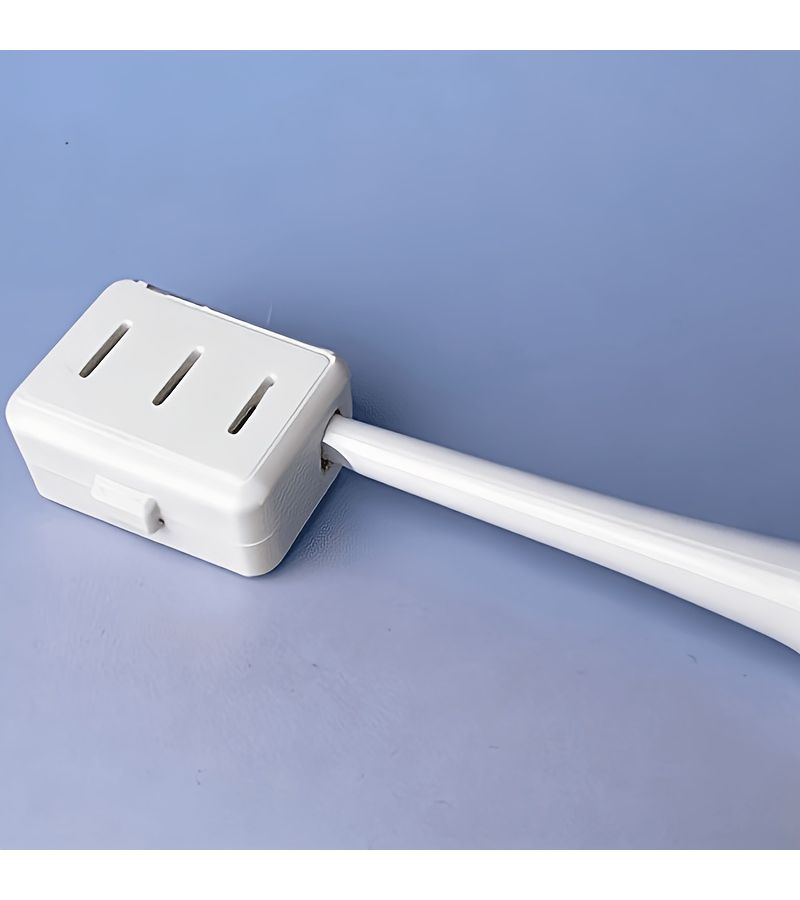 White Snap Lock Travel Case for Toothbrush Heads Hygiene Compact Storage - Image 3