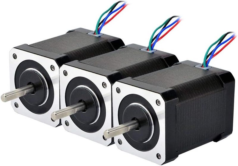 STEPPERONLINE 3pcs Nema 17 Bipolar Stepper Motor Kit 92oz.in 2.1a 4-lead 60mm Hobby CNC - Image 1