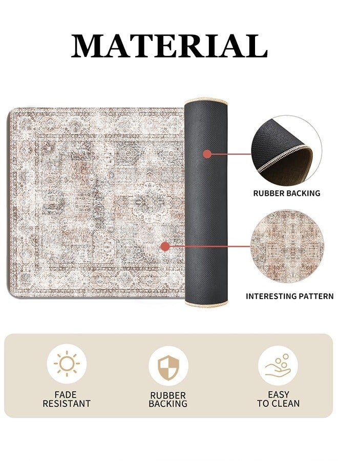2 PCS Kitchen Floor Mats Rugs Set, Cushion Floor Carpet, Waterproof, Oil Resistant and Anti-Fatigue PU Standing Mat for Kitchen, Floor, Office, Sink, Laundry 45*75CM+45*120CM - Image 2