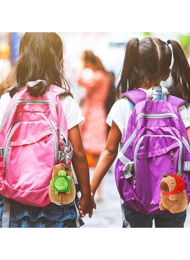 general 2 Piece Capybara Plush Key Chain, Cute Capybara Stuffed Animal Doll Pendant, Realistic Capybara Stuffed Animal Toy, Capybara Pendant for Backpack Decoration Kids Gifts - Image 4