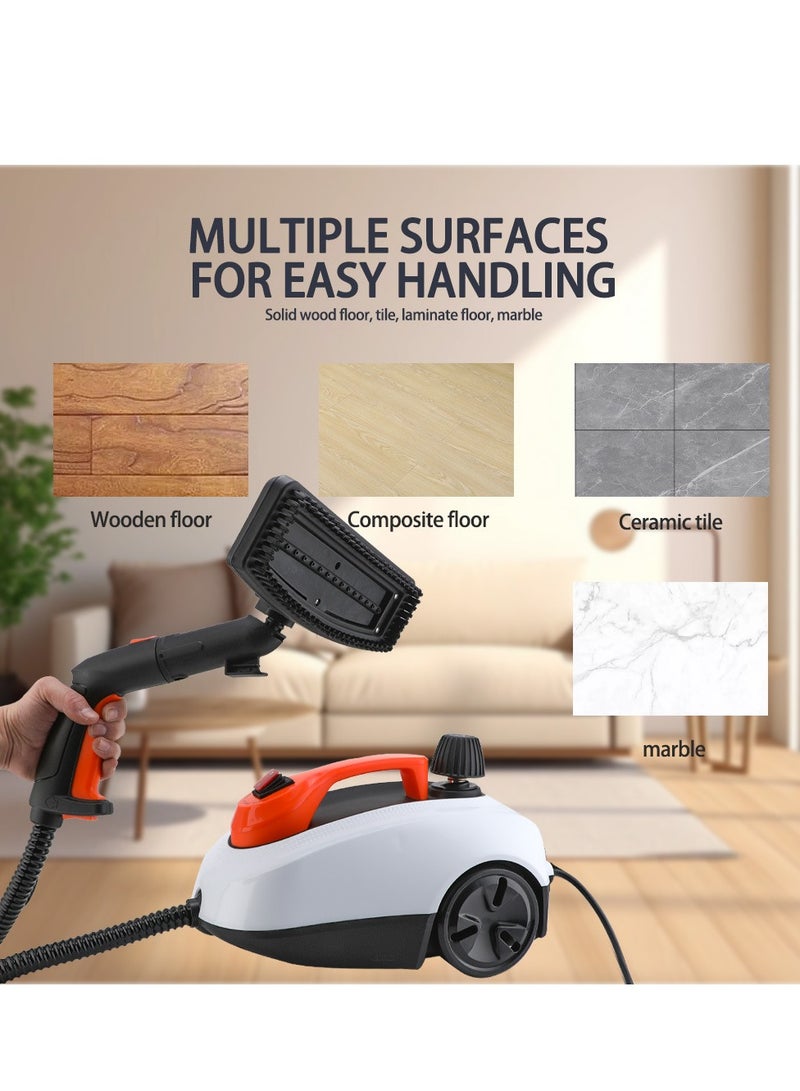 Steam Cleaner Cleaning Machine 1800W with 1.6L Water & Versatile Accessories, Household Steam Broom for Carpets, Windows, Glass and Curtains - Image 4