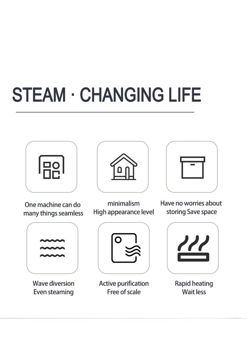 Steam Cleaner Cleaning Machine 1800W with 1.6L Water & Versatile Accessories, Household Steam Broom for Carpets, Windows, Glass and Curtains - Image 3