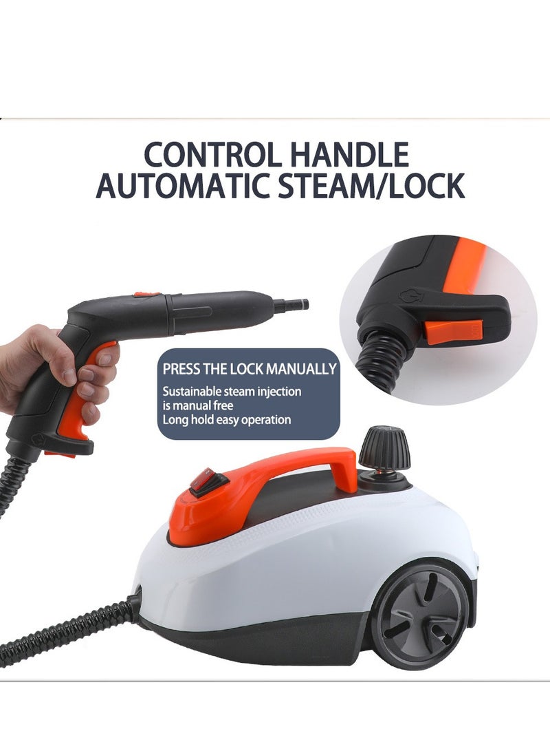 Steam Cleaner Cleaning Machine 1800W with 1.6L Water & Versatile Accessories, Household Steam Broom for Carpets, Windows, Glass and Curtains - Image 5