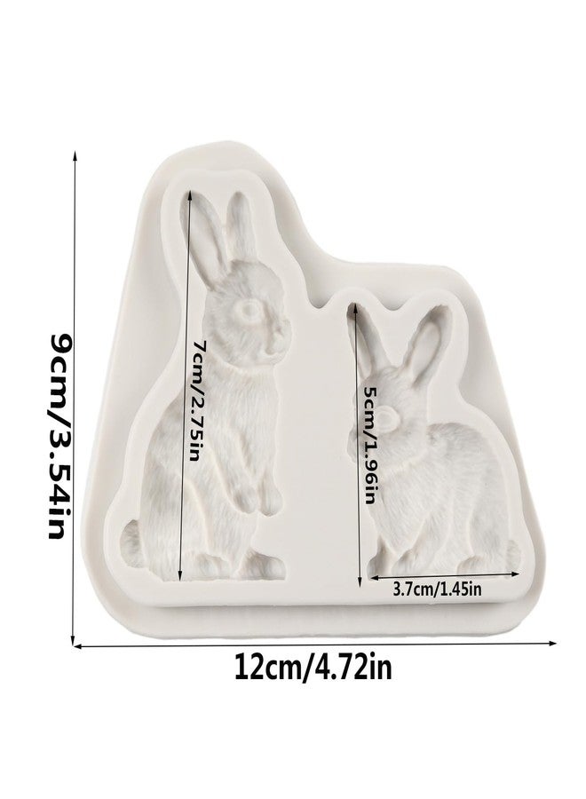 QDMOLDS قالب سيليكون على شكل أرنب من QDMOLDS، قالب حلوى شوكولاتة على شكل أرنب عيد الفصح لتزيين الكيك والكب كيك، مناسب لأعمال السكر، مصنوع من طين البوليمر، عجينة السكر. - Image 2
