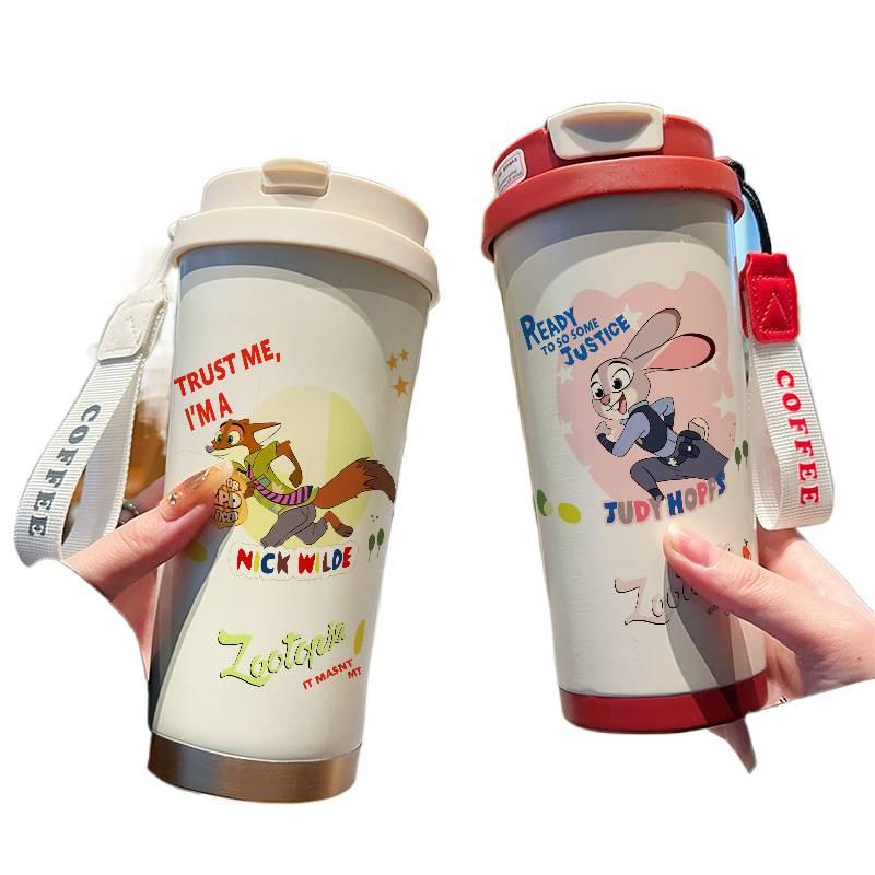 قارورة مياه للأطفال باللون الوردي - 520 ml من الستانلس ستيل من ستانلس ستيل عملي للاستخدام المتكرر خفيف الحمل للهدايا - Image 2
