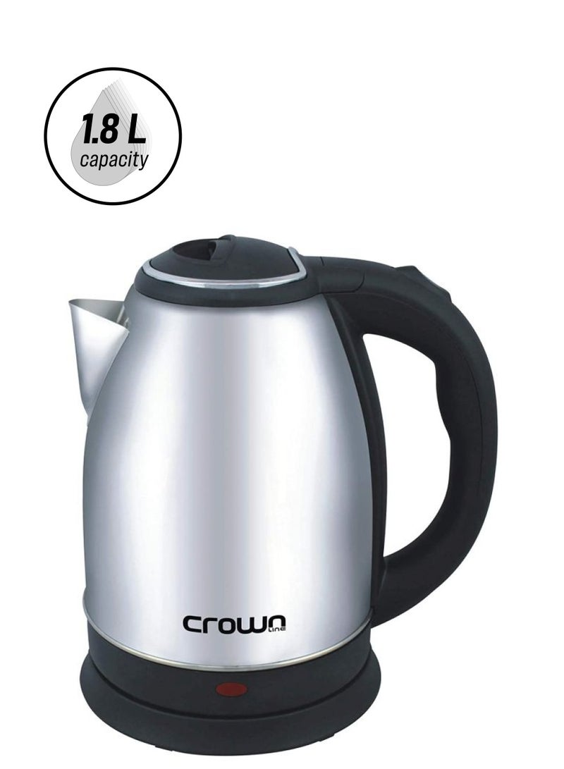 كراون لاين غلاية كهربائية بدون سلك 1.8 L 1800 W KT-157 فولاذ مقاوم للصدأ - Image 1
