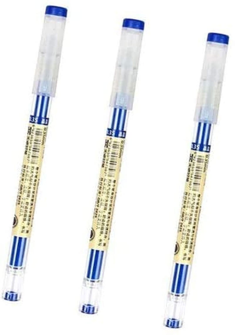 BEMLP Gel Ink Pen Extra Fine Point Pens Ballpoint Pen 0.35mm Blue Premium Liquid Ink Rollerball Pens Quick-Drying For Japanese Office School Stationery Supply 12 Pieces - Image 2