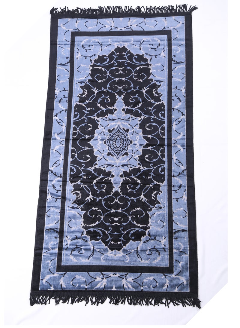 Vitacelli سجادة صلاة 614GSM مضادة للانزلاق قمة مخملية سجادة صلاة إسلامية تصميم جديد سميكة مبطنة سجادة صلاة للرجال والنساء هدية عيد رمضان (140 سم × 70 سم) - Image 1