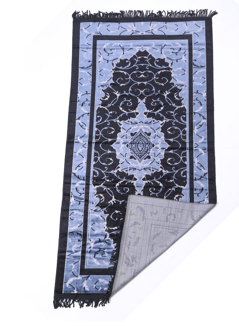 Vitacelli سجادة صلاة 614GSM مضادة للانزلاق قمة مخملية سجادة صلاة إسلامية تصميم جديد سميكة مبطنة سجادة صلاة للرجال والنساء هدية عيد رمضان (140 سم × 70 سم) - Image 2