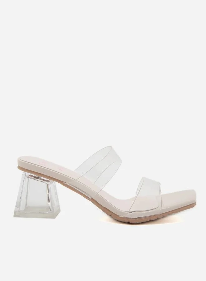 سنيك ايه بيك صندل بكعب سميك وسير شفاف