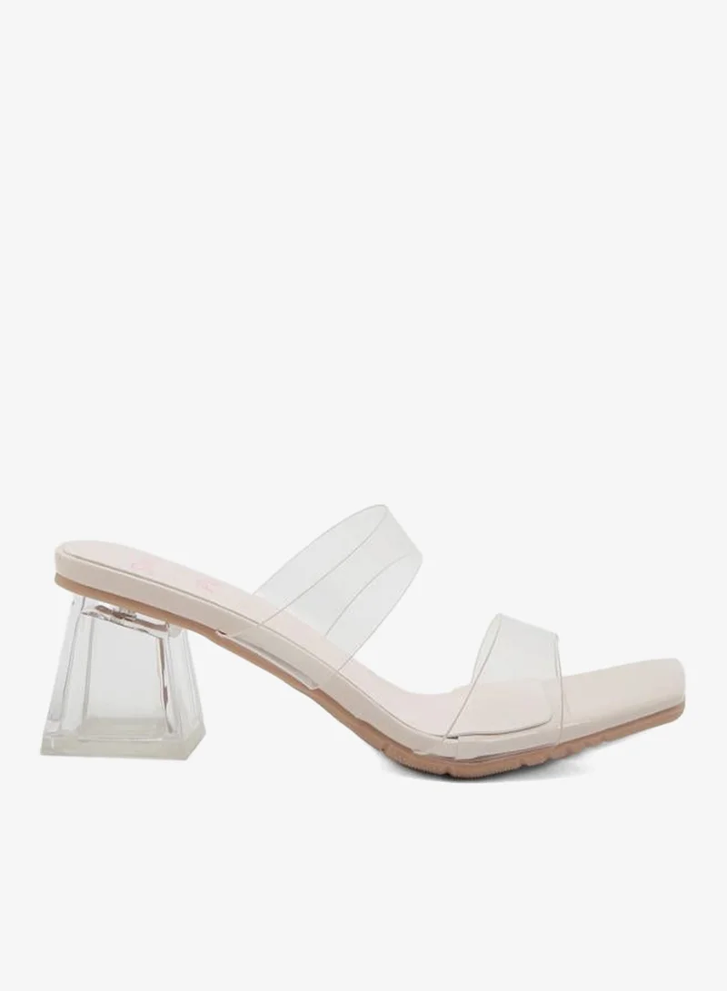 Sneak-a-Peek Transparent Strap Block Heel Sandals
