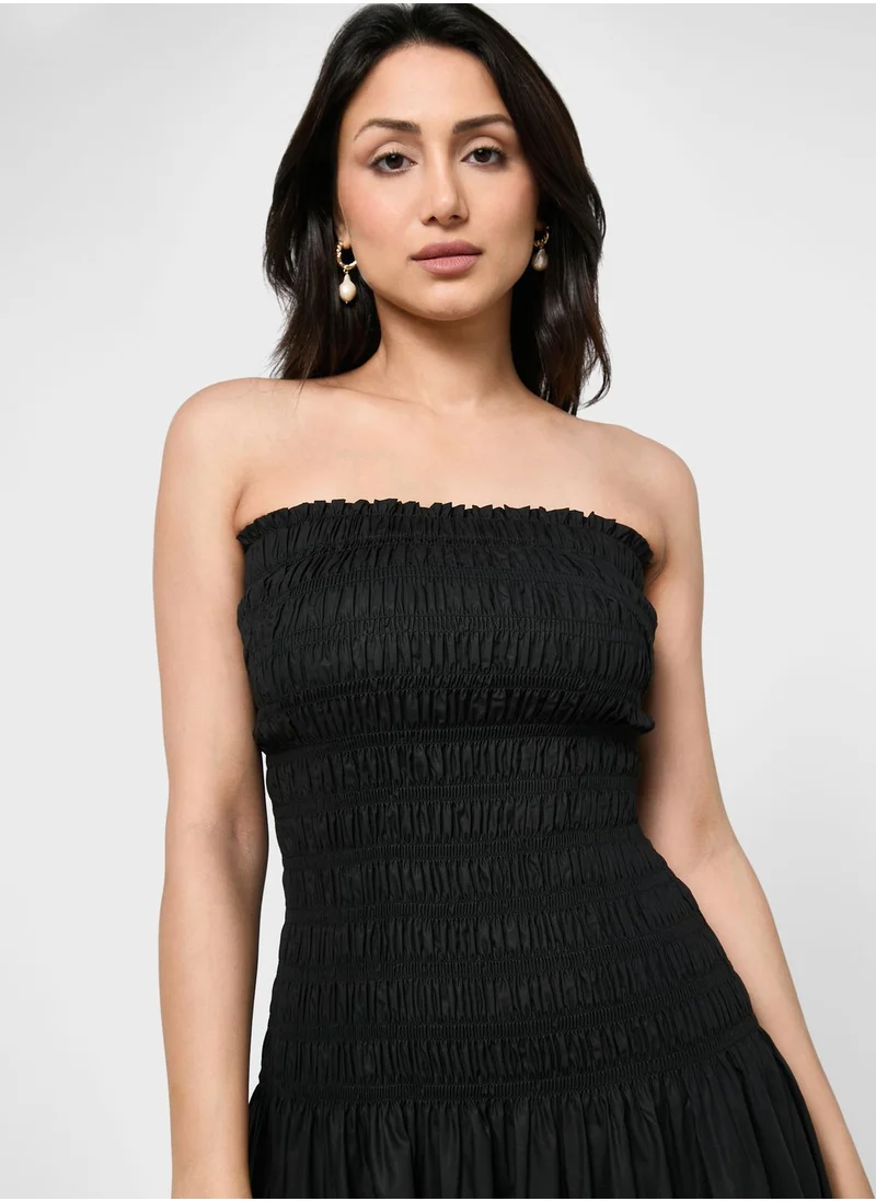 WHISTLES Bardot Ruffle Detail Dress