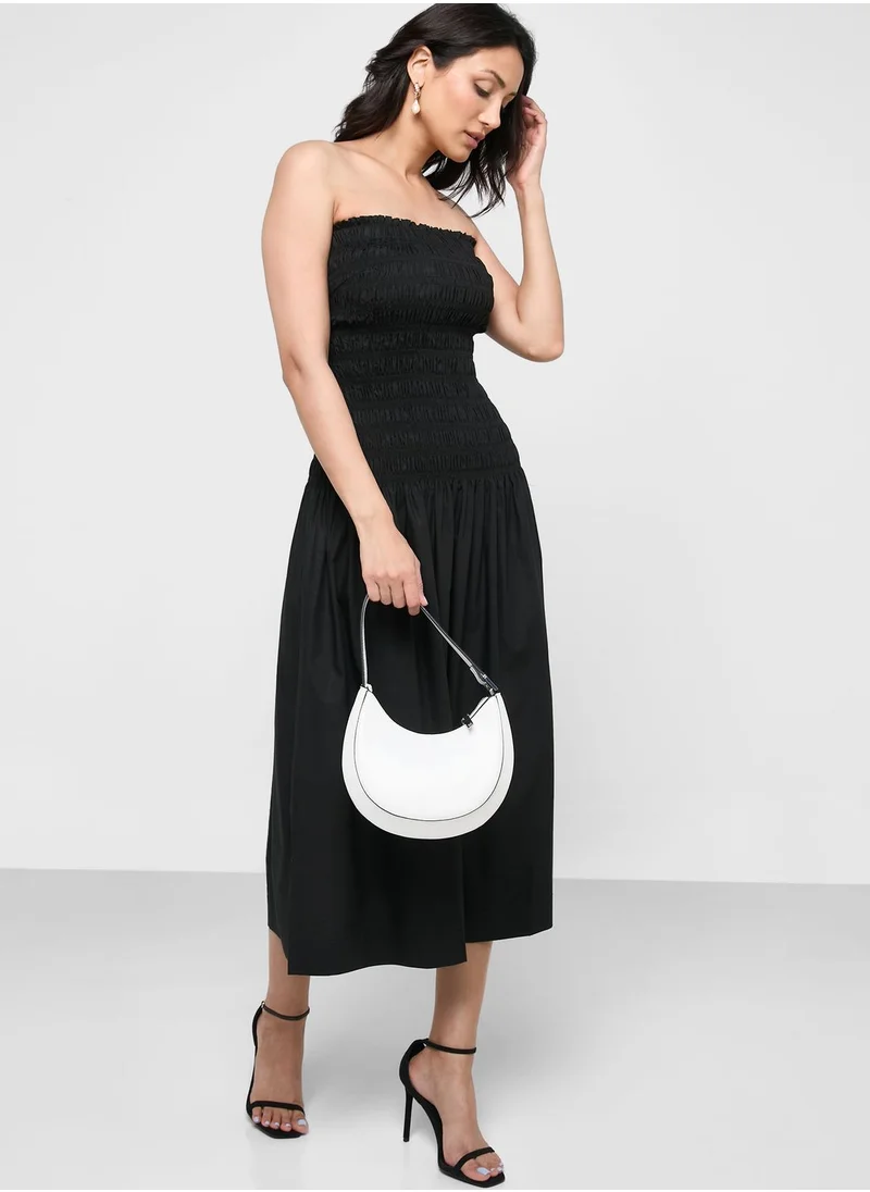 WHISTLES Bardot Ruffle Detail Dress
