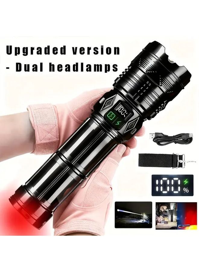 Model Black 3600mAh 2870 Lumens Long Range Searchlight Portable Multi Functional Emergency Work Light - Image 2