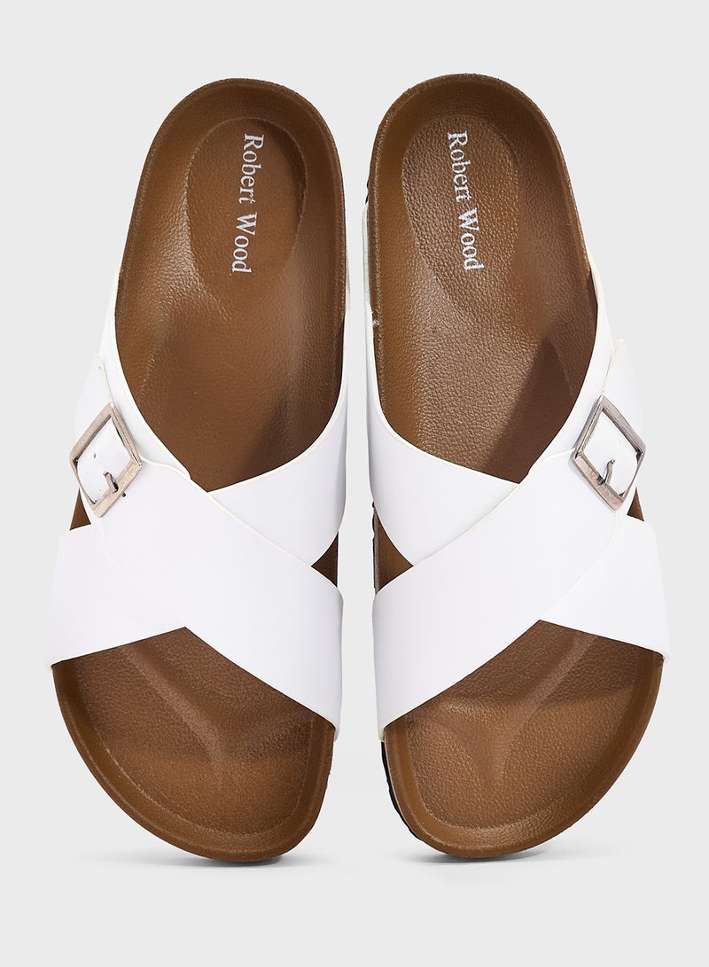 Robert Wood Casual Cross Strap Comfort Sandals  - Image 4
