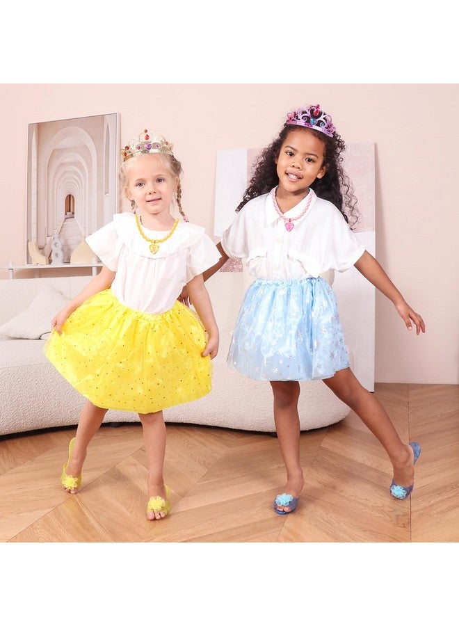 Meland Meland Princess Dress Up Clothes for Toddlers with Skirts, Shoes, Crown & Play Jewelry, Princess Toys for Girls Age 3,4,5,6 Year Old, Little Girls Gift Idea for Birthday Christmas - Image 2